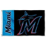 Miami Marlins Panel 3x5 Foot Grommet Banner Flag