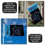 Miami Marlins Panel 3x5 Foot Grommet Banner Flag