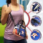 Pro Specialties Group Houston Astros Sling Purse, Licensed Gift Merch for Astros Fans TM1851 (Street Series Adult Bags) Crossbody Bag: Water resistant Sling Bag Houston Merchandise for Women