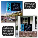 Miami Marlins Panel 3x5 Foot Grommet Banner Flag