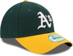 New Era MLB The League Youth 9FORTY Team Color Primary Logo Adjustable Hat Cap One Size Fits All - Oakland Athletics Green Yellow