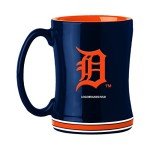Boelter Brands MLB Detroit Tigers Coffee Mug14oz Sculpted Relief, Team Color, 14 Ounce