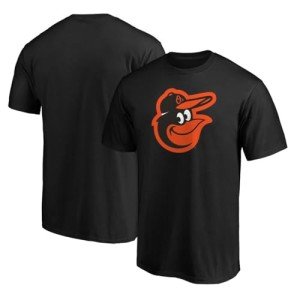 MLB Kids Youth 8-20 Outfield Primary Logo Performance T-Shirt (US, Numeric, 10, 12, Regular, Baltimore Orioles - Black)