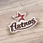 Houston State Baseball Red Star Astro Sport Car Bumper Sticker Decal 5'' X 4''