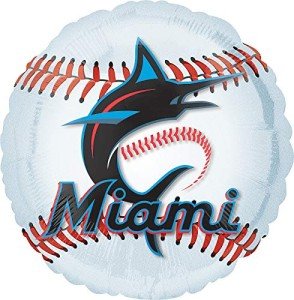 Anagram 17" Mlb Miami Marlins Baseball Team Foil Balloon, Multicolor