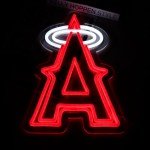 Balanar Baseball Neon Signs for Garage or Man Cave Decor, Men's Gifts With Los Angels Team Logo, Red Baseball Neon for Parties, Bars,Dorms, Office Wall Art and Game Room Decor