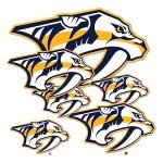 Desert Cactus Nashville Predators Team NHL National Hockey League Sticker Vinyl Decal Laptop Water Bottle Car Scrapbook (Type 3 - Main Logo)