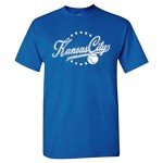 Kansas City Baseball Vintage Men's Fan T-Shirt (Royal Shirt, L)