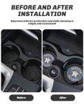 2PCS Car Cup Holder Coaster,Auto Cup Holder Insert Coaster for Huston Astros Baseball Fans, Non-Slip Car Drink Holder Coaster, Car Interior Accessories, Huston Astros