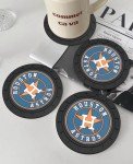 2PCS Car Cup Holder Coaster,Auto Cup Holder Insert Coaster for Huston Astros Baseball Fans, Non-Slip Car Drink Holder Coaster, Car Interior Accessories, Huston Astros
