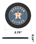 2PCS Car Cup Holder Coaster,Auto Cup Holder Insert Coaster for Huston Astros Baseball Fans, Non-Slip Car Drink Holder Coaster, Car Interior Accessories, Huston Astros