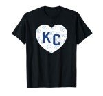 Blue Kc Heart Kansas City 2 Letter Kc Pattern Love KC Blue T-Shirt