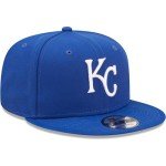 New Era Unisex-Adult MLB 9Fifty Team Color Primary Logo Adjustable Snapback Hat Cap One Size Fits All - Kansas City Royals Blue