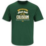 Last Call at The Coliseum T-Shirt for Oakland Baseball Fans (SM-5XL) (Forest Green Short Sleeve, Large)
