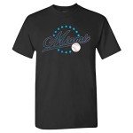 Miami Baseball Vintage Men's Fan T-Shirt (Black Shirt, 2XL)