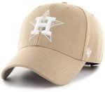 47 MLB Khaki White Primary Logo MVP Adjustable Hat, Adult One Size Fits All - Houston Astros - Khaki White