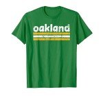 Oakland California Three Stripe Vintage Weathered T-Shirt