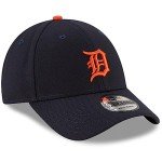New Era Unisex-Adult MLB The League 9FORTY Alternate Primary Logo Adjustable Hat Cap One Size Fits All - Detroit Tigers Navy