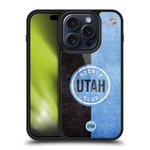 Head Case Designs Officially Licensed NHL Half Distressed Utah Hockey Club Gel Armor Case [Military Grade Drop Protection] Compatible with Apple iPhone 15 Pro