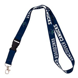 Desert Cactus Vancouver Canucks Lanyard NHL National Hockey League Car Keys ID Badge Holder Keychain Detachable Breakaway Snap Buckle (Lanyard 2 - Blue)