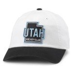 AMERICAN NEEDLE Unisex Utah Hockey Club Blue Line Adjustable Snapback Baseball Hat (40742A-UHC-WHBL)