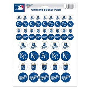 WinCraft MLB Kansas City Royals Vinyl Sticker Sheet, 8.5" x 11"