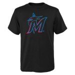 Outerstuff Luis Arraez Miami Marlins MLB Kids Youth 8-20 Official Player Name & Number Jersey T-Shirt (US, Numeric, Size: 14-16, Regular, Black)
