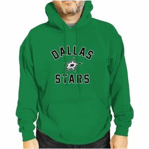 Wright & Ditson Adult NHL Gameday Hooded Sweatshirt - Officially Licensed - Fleece Hockey Pullover - Unisex Hoodie (Dallas Stars - Kelly Green, Large)