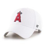 '47 MLB White MVP Adjustable Hat, Adult One Size Fits All (US, Alpha, One Size, Los Angeles Angels)