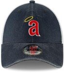 New Era MLB 9FORTY Mesh Cooperstown Trucker Adjustable Hat Cap One Size Fits All (US, Alpha, One Size, Los Angeles Angels)