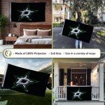 Desert Cactus Dallas Stars Flag NHL 100% Polyester Indoor Outdoor 3x5 feet National Hockey League Team (Design #2)
