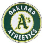 FANMATS 26666 Oakland Athletics 3D Color Metal Emblem, Diecut Team Logo Auto Emblem