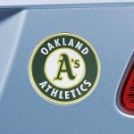 FANMATS 26666 Oakland Athletics 3D Color Metal Emblem, Diecut Team Logo Auto Emblem