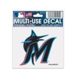 Wincraft MLB Miami Marlins 84409012 Multi-Use Decal, 3" x 4"