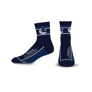 For Bare Feet NHL VANCOUVER CANUCKS Lil' Deuce Quarter Sock Team Color Large