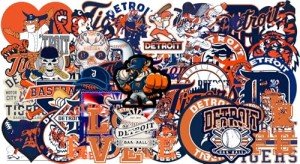 50 PCS Detroit City American Tigers Stickers Baseball Stickers for Water Bottle, Laptop, Bicycle, Computer, Motorcycle, Travel Case, Car Decal Decoration Sticker
