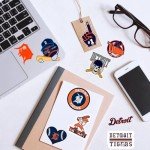50 PCS Detroit City American Tigers Stickers Baseball Stickers for Water Bottle, Laptop, Bicycle, Computer, Motorcycle, Travel Case, Car Decal Decoration Sticker