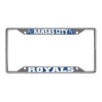 FANMATS 26601 Kansas City Royals Chrome Metal License Plate Frame, Team Colors, 6.25in x 12.25in