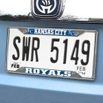 FANMATS 26601 Kansas City Royals Chrome Metal License Plate Frame, Team Colors, 6.25in x 12.25in