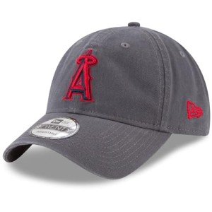 New Era MLB Core Classic 9TWENTY Graphite Charcoal Color Adjustable Hat Cap One Size Fits All (US, Alpha, One Size, Los Angeles Angels Graphite Charcoal)