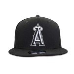 New Era mens Los Angeles Angels of Anaheim MLB Basic Black White 9Fifty Snapback