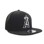 New Era mens Los Angeles Angels of Anaheim MLB Basic Black White 9Fifty Snapback