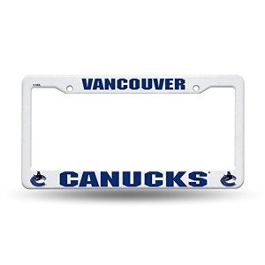 Rico Industries NHL Vancouver Canucks Plastic License Plate Frame, 6 x 12.25-"