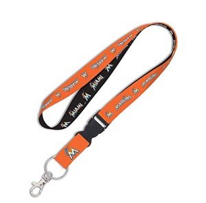 Wincraft MLB Miami Marlins Lanyard with Detachable Buckle, 3/4"