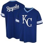 MLB Kids Youth 4-20 Official Primary Logo Ballpark Team Jersey (US, Numeric, 14, 16, Regular, Kansas City Royals - Blue)