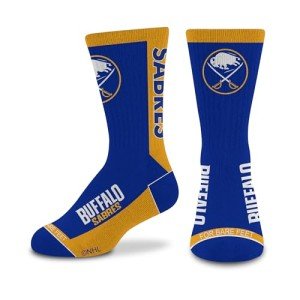 For Bare Feet NHL BUFFALO SABRES MVP Crew Sock Team Color Youth