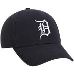 Officially Licensed Detroit Baseball Navy MVP Hat Classic Home Team Logo Adjustable Embroidered Structured Cap