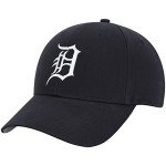 Officially Licensed Detroit Baseball Navy MVP Hat Classic Home Team Logo Adjustable Embroidered Structured Cap