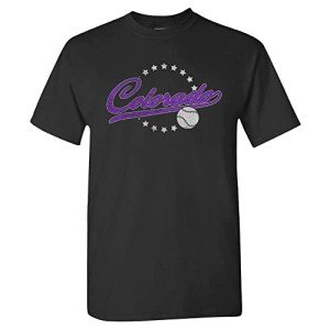 Colorado Baseball Vintage Men's Fan T-Shirt (Black Shirt, 3XL)