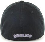 47 MLB Team Color Primary Logo Franchise Fitted Baseball Hat Cap, Unisex Adult - Colorado Rockies - Black (X-Large)